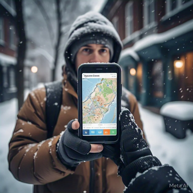 The application of the weather channel can show the probability of obtaining specific amounts of snowfall